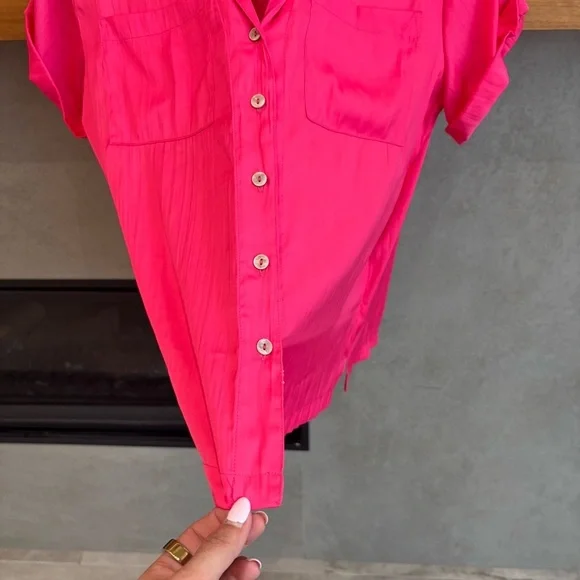 Anthropologie Button up Shirt Short Sleeve, Size S - Picture 7 of 11